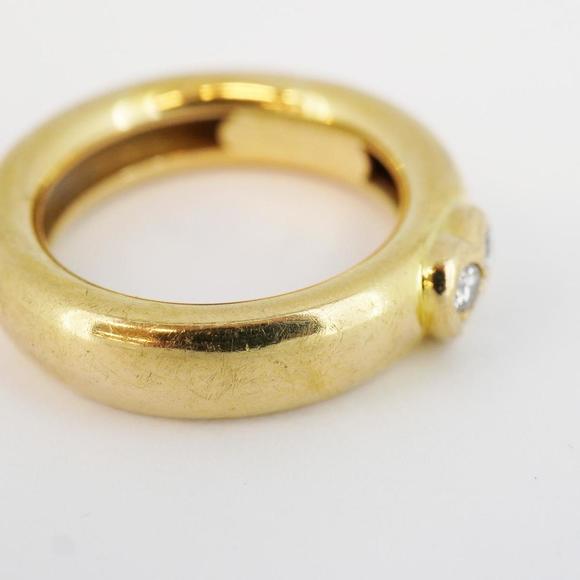 Tiffany Ring Friendship 3PD Diamond K18YG Yellow Gold Women's - Picture 6 of 7